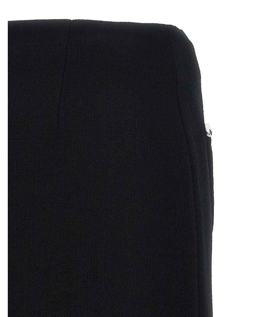 Moschino Black Heart Button Skirt