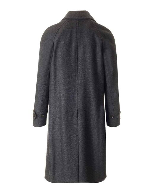 Lardini Black Raglan Coat for men