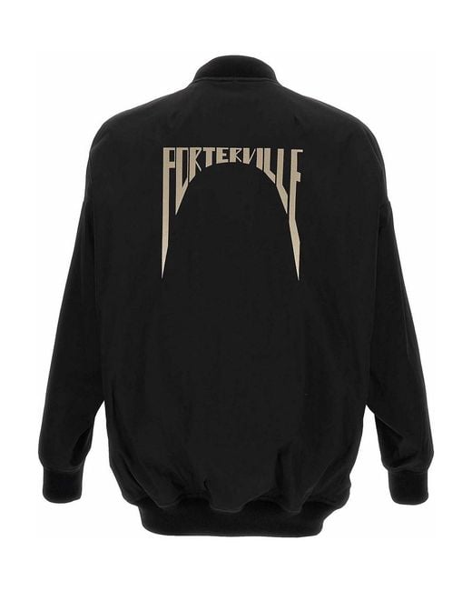 Rick Owens Black Jumbo Peter Flight Jacket for men