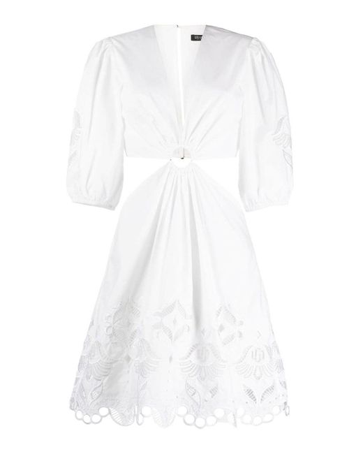 Liu Jo White Dress Cut Out Details