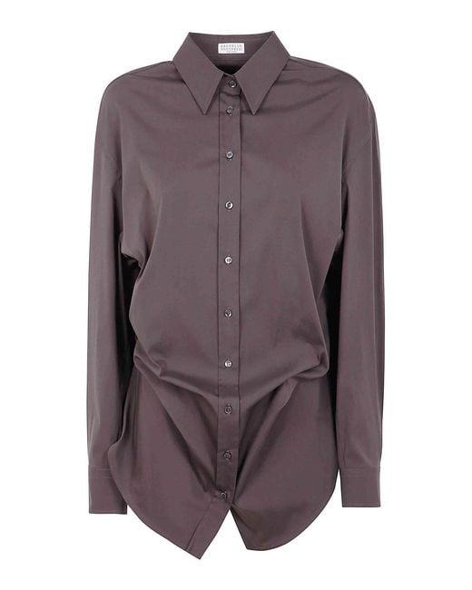 Brunello Cucinelli Purple Shirt