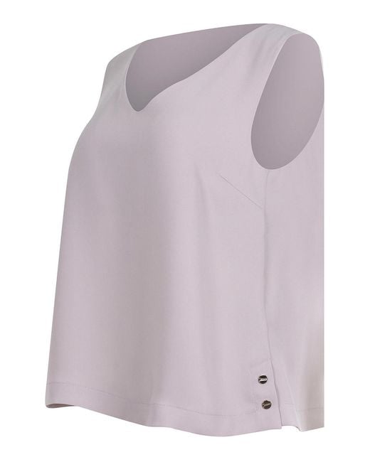 Herno Purple Blouse Made Of Satin