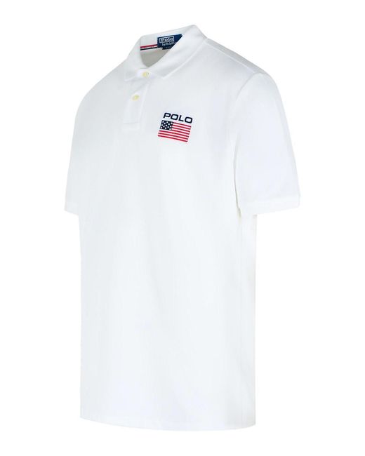 Polo Ralph Lauren White Cotton Polo Shirt for men