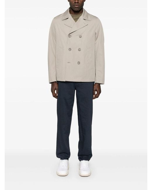 Herno White Peacoat for men