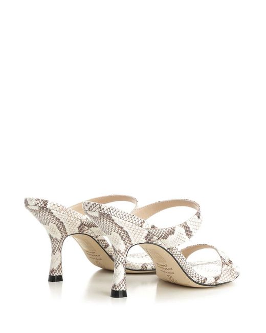 Stuart Weitzman White Slide Sandal For Nudists