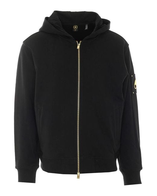 Moose Knuckles Black Hartsfield Zip-Up Hoodie for men