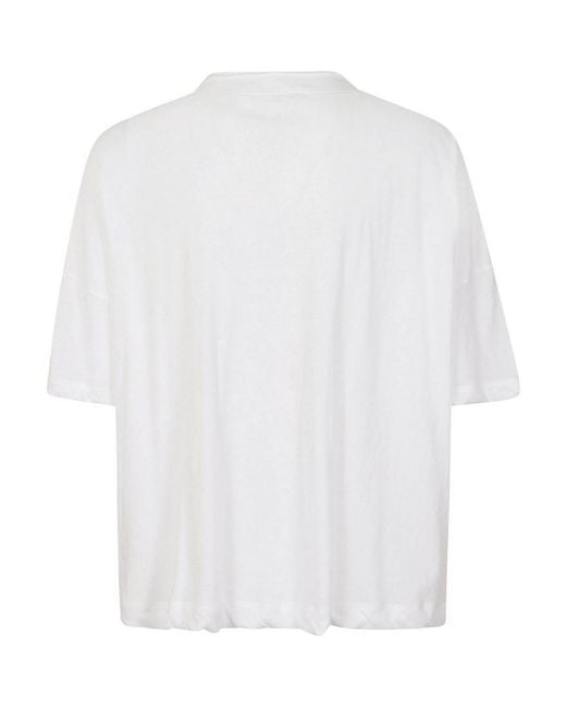 Yohji Yamamoto White Crew Neck T-shirt