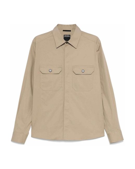 Zegna Natural Poplin Shirt for men