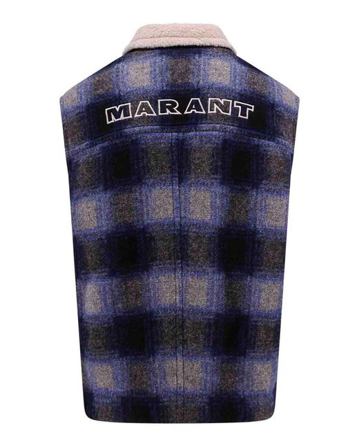 Isabel Marant Blue Kiraneo Vest With Zipper for men