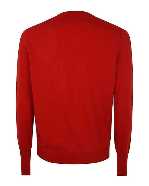 Ballantyne Red Round Neck Pullover for men