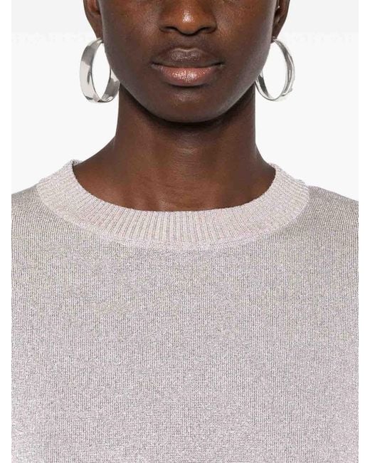 Missoni White Metallic Knit Jumper