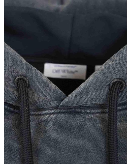 Off-White c/o Virgil Abloh Blue Hooded Sweatshirt for men