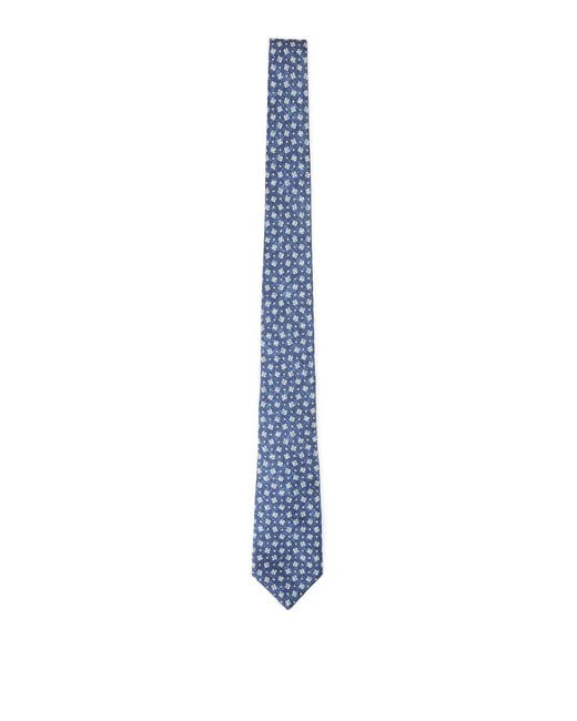 Kiton Blue Silk Tie for men