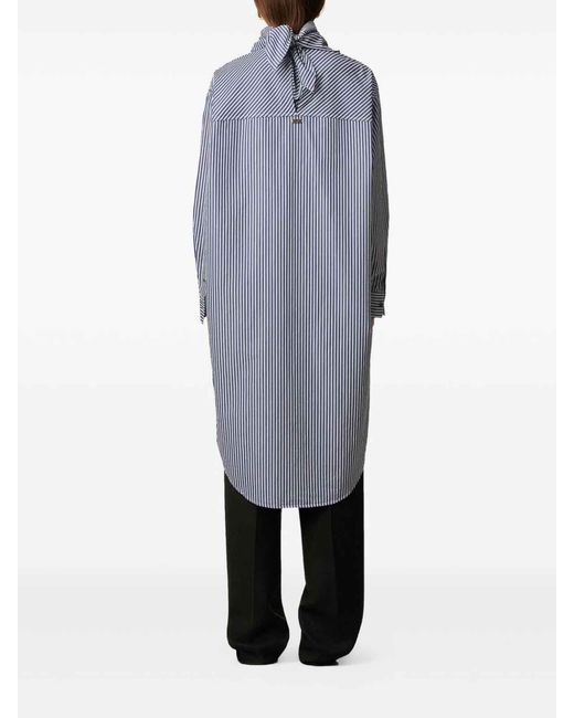AMI Blue Bandana Cotton Dress