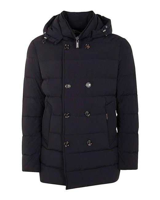 Moorer Blue Florio Kn Bomber Jacket for men