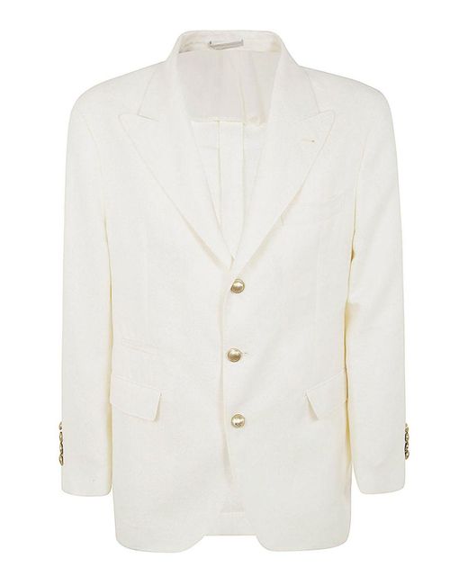 Brunello Cucinelli White Blazer for men
