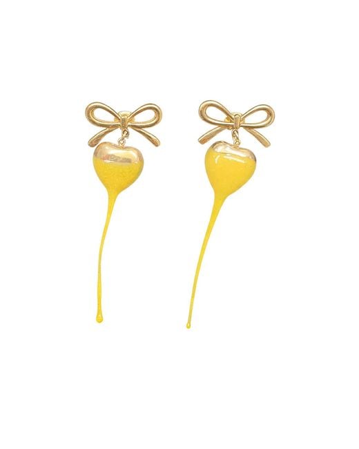 OTTOLINGER Yellow Tone Bow Earrings