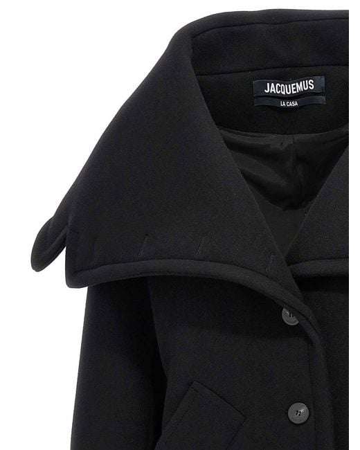 Jacquemus Black Le Caban Caruso' Coat