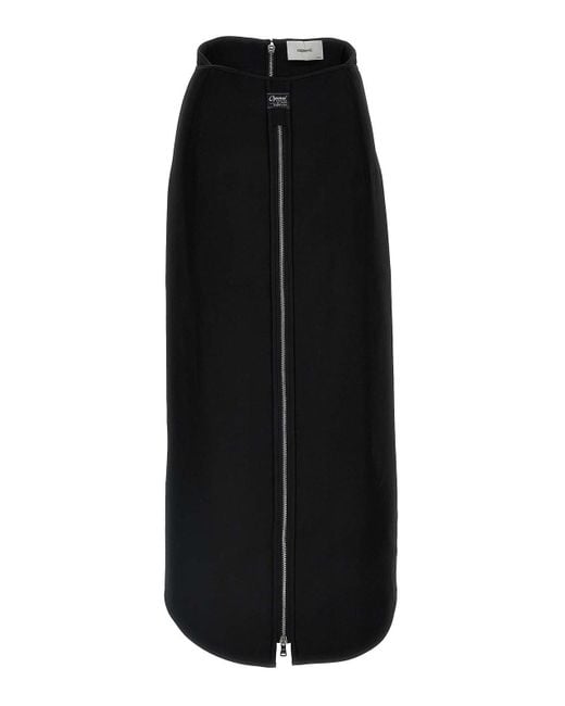 Coperni Black Long Zip' Skirt