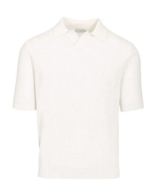 Ballantyne White Waffle Polo Shirt for men