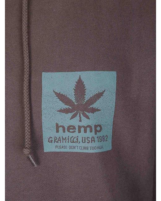 Gramicci Men's Gray Hemp Zip Hooded Sweatshirt
