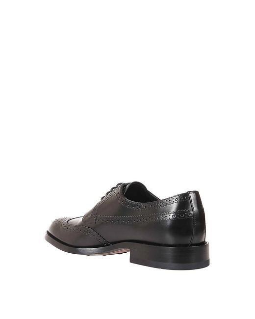 Tod's Black Leather Derby for men