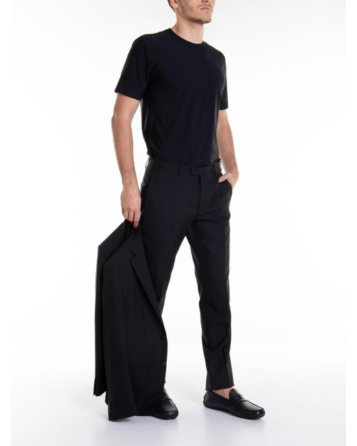 Corneliani Black Wool Suit With Buttons for men