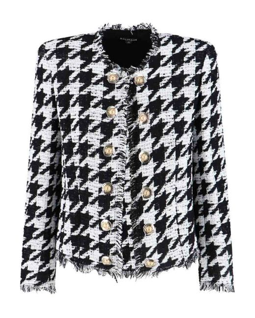 Balmain Black Jacket With Decorative Buttons
