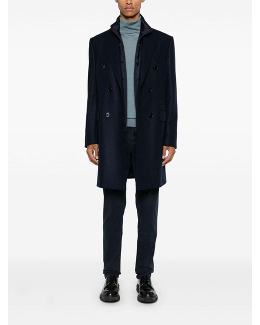 Fay Blue Cashmere Coat for men