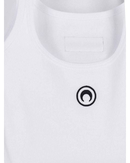 MARINE SERRE White Logo Dress