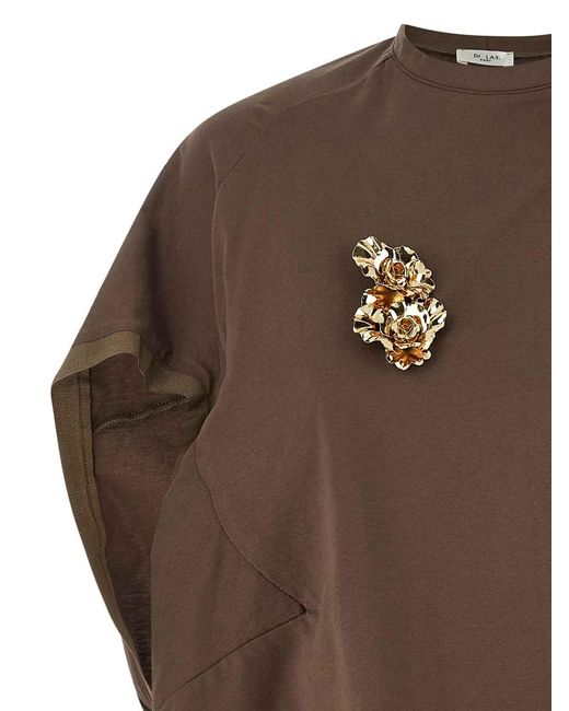 DI.LA3 PARI' Brown Double Pin T-Shirt