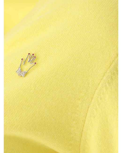 Vivetta Yellow Cashmere V Neck