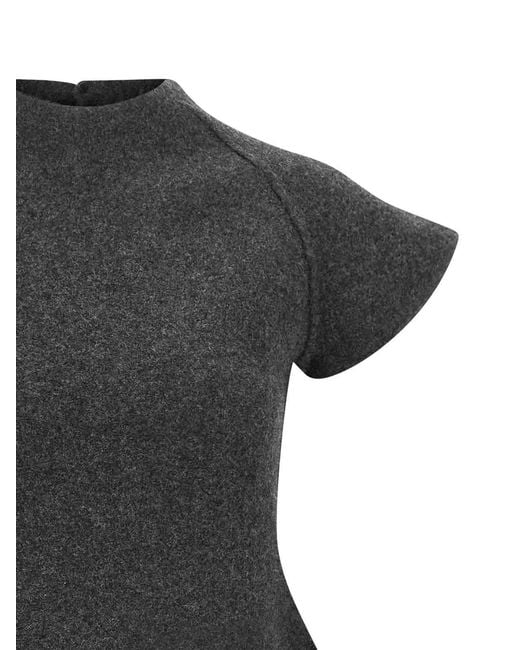 Jil Sander Black Virgin Wool Dress