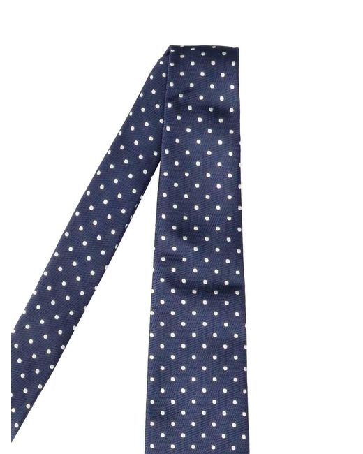 Tom Ford Blue Polka Dot Silk Tie for men