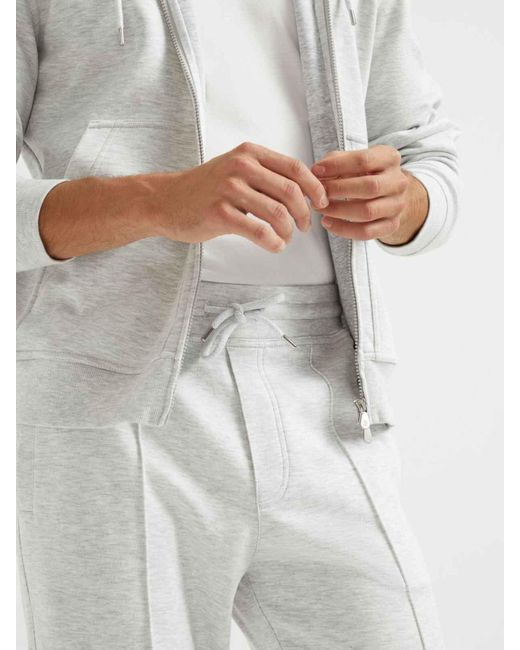 Brunello Cucinelli White Track Pants for men
