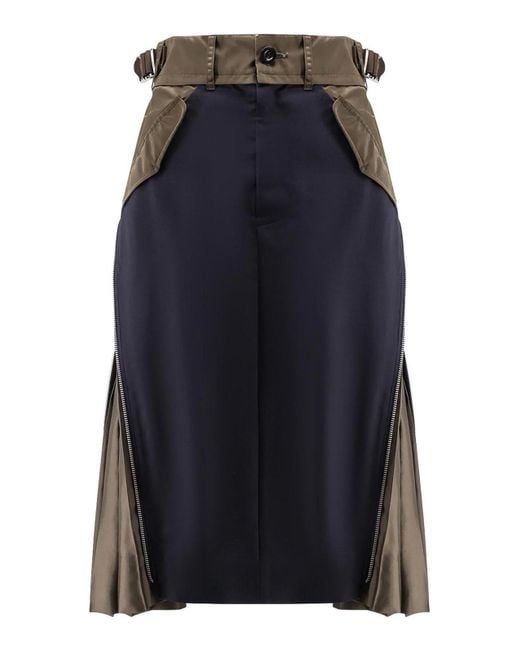 Sacai Blue Midi Skirt