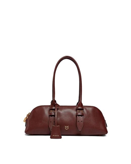 Pinko Brown Big Bowling Bag Horizontal
