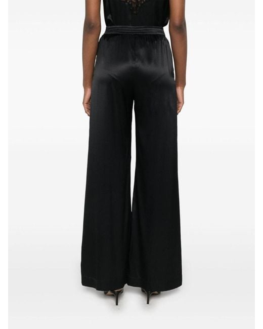 Ermanno Scervino Black Satin Trousers