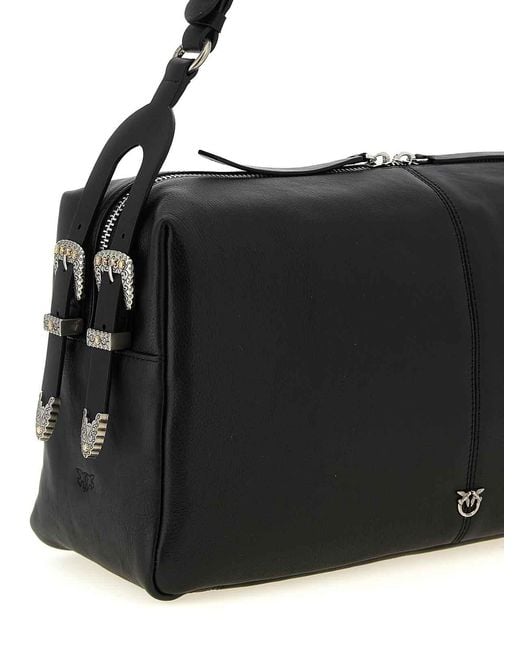 Pinko Black Keeper Large Shoulder Bag