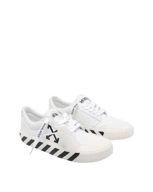 Off-White c/o Virgil Abloh White Vulcanized Sneakers With Logo Print