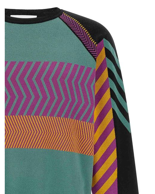Kiko Kostadinov Green Gizi Panelled Sweater for men