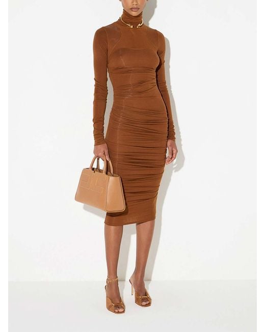 Elisabetta Franchi Brown Dress