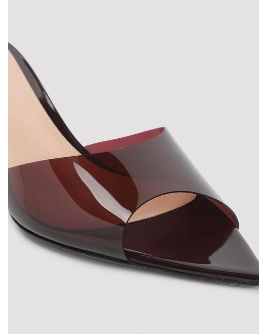 Gianvito Rossi Brown Elle 55 Mules