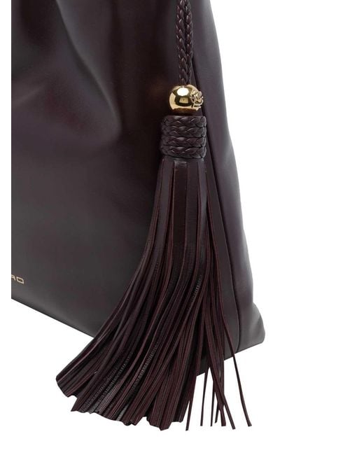Etro Black Bordeaux Medium Kalispera Handbag