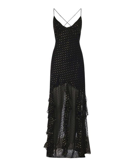 For Love & Lemons Black Elea Long Dress