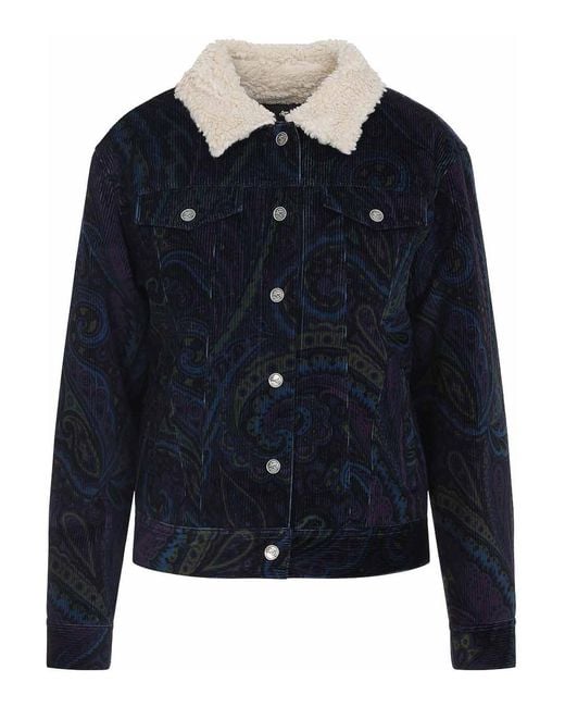 Etro Blue Corduroy Jacket