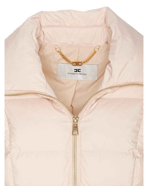 Elisabetta Franchi Natural Padded Down Jacket