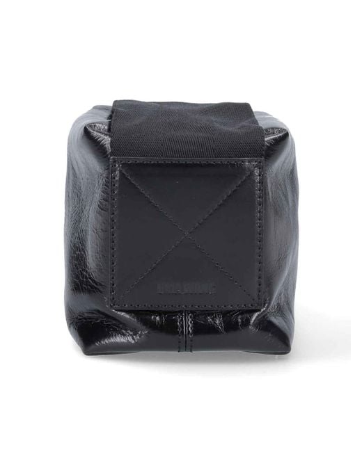 Uma Wang Black Logo Shoulder Bag