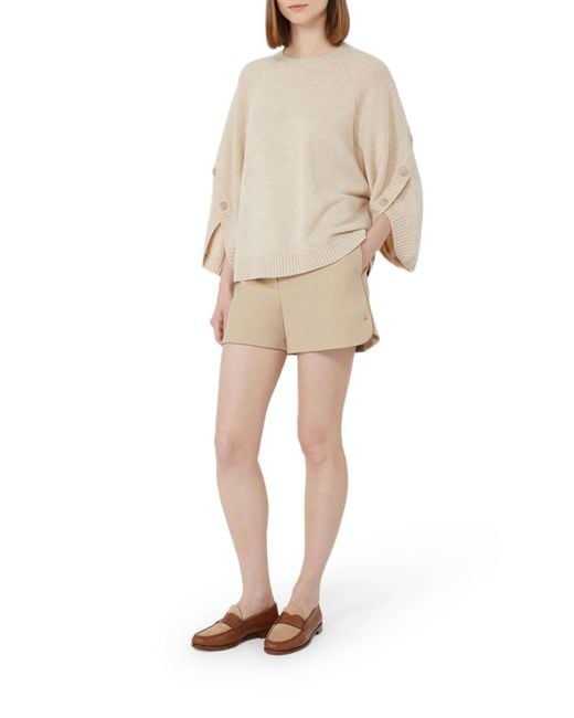 Max Mara Natural Oversized Wool And Cashmere Sweater