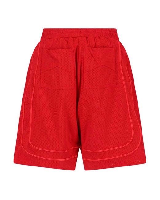 Rhude Red Logo Shorts for men